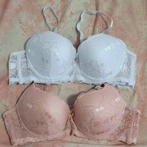 2/$18 SHEIN Floral Lace Bras (pair of 2), in large
